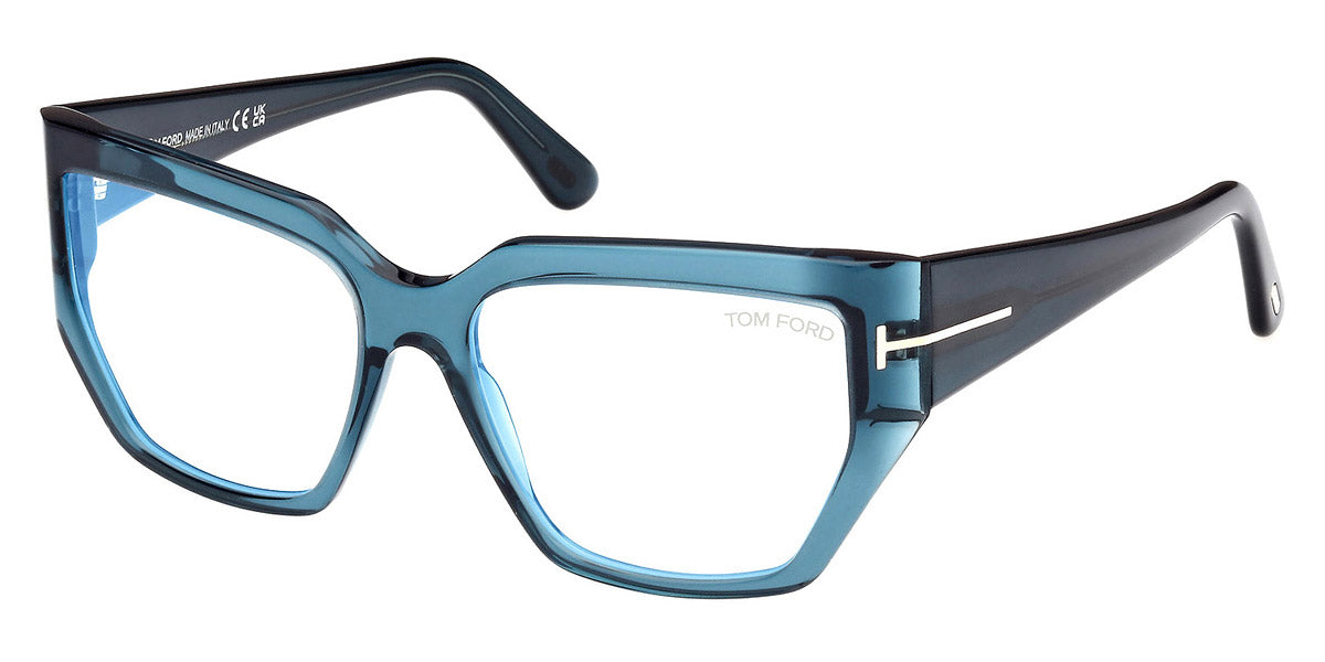 Tom Ford® FT5951-B FT5951-B 092 54 - 092 - Shiny Blue / Shiny Blue Eyeglasses