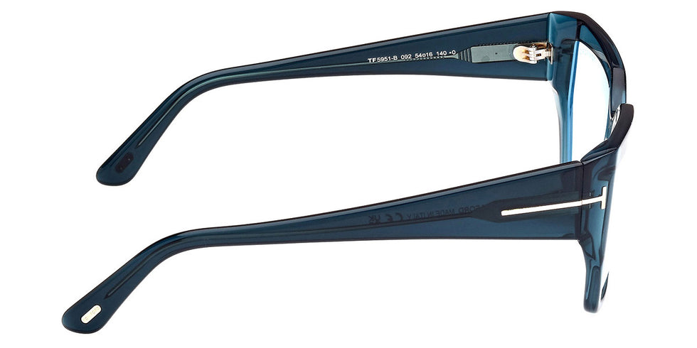 Tom Ford® FT5951-B FT5951-B 092 54 - 092 - Shiny Blue / Shiny Blue Eyeglasses