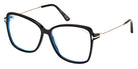 Tom Ford® FT5953-B FT5953-B 001 55 - 001 - Shiny Black / Shiny Black Eyeglasses
