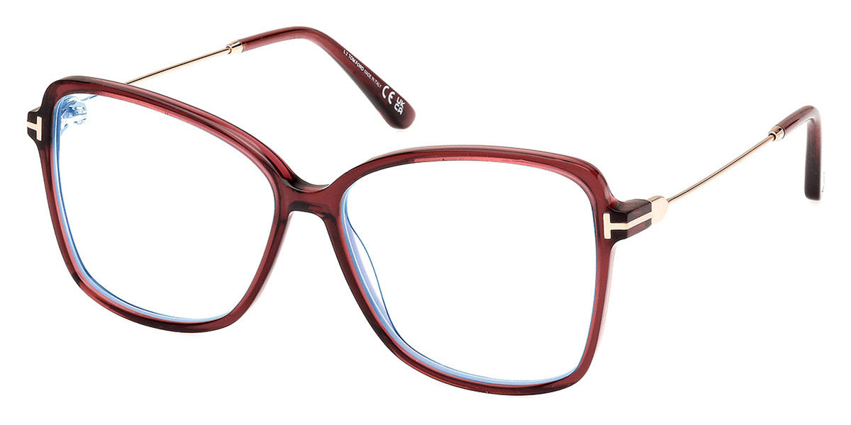 Tom Ford® FT5953-B FT5953-B 069 55 - 069 - Shiny Bordeaux / Shiny Bordeaux Eyeglasses