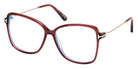 Tom Ford® FT5953-B FT5953-B 069 55 - 069 - Shiny Bordeaux / Shiny Bordeaux Eyeglasses