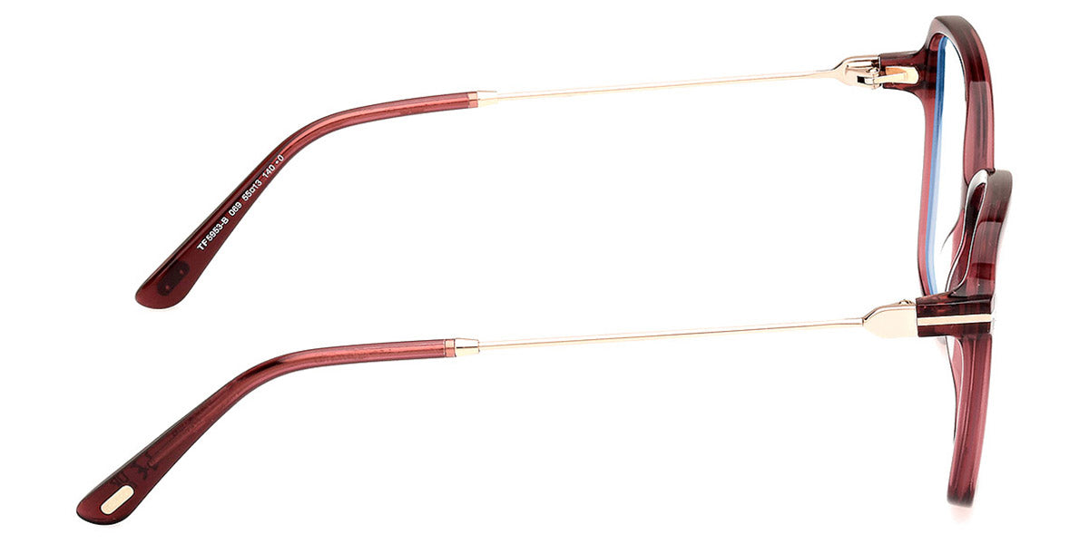 Tom Ford® FT5953-B FT5953-B 069 55 - 069 - Shiny Bordeaux / Shiny Bordeaux Eyeglasses