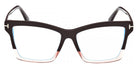 Tom Ford® FT5964-B FT5964-B 050 54 - 050 - Light Brown/Monocolor / Shiny Dark Brown Eyeglasses