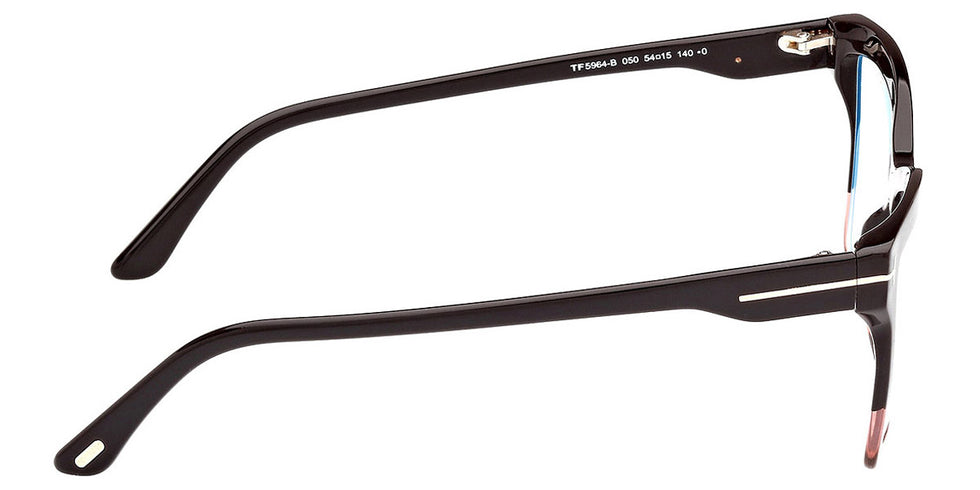 Tom Ford® FT5964-B FT5964-B 050 54 - 050 - Light Brown/Monocolor / Shiny Dark Brown Eyeglasses