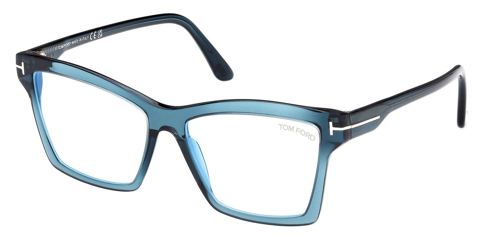 Tom Ford® FT5964-B FT5964-B 092 54 - 092 - Shiny Blue / Shiny Blue Eyeglasses