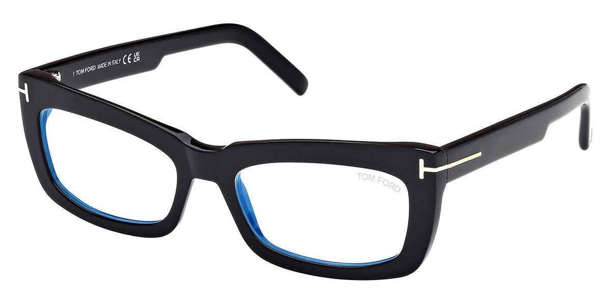 Tom Ford® FT5966-B FT5966-B 001 55 - 001 - Shiny Black / Shiny Black Eyeglasses