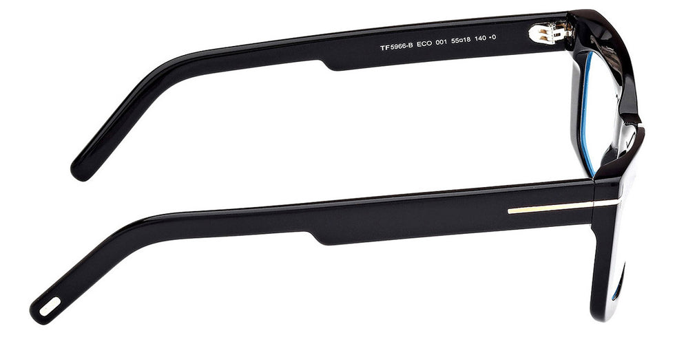Tom Ford® FT5966-B FT5966-B 001 55 - 001 - Shiny Black / Shiny Black Eyeglasses