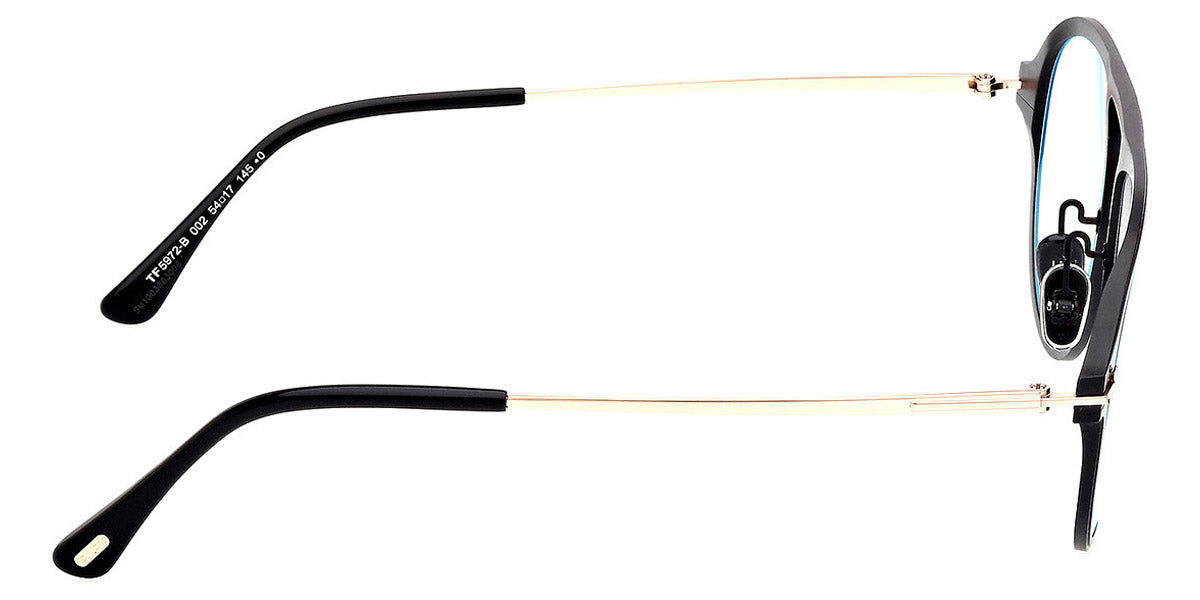 Tom Ford® FT5972-B FT5972-B 002 54 - 002 - Matte Black / Shiny Rose Gold Eyeglasses