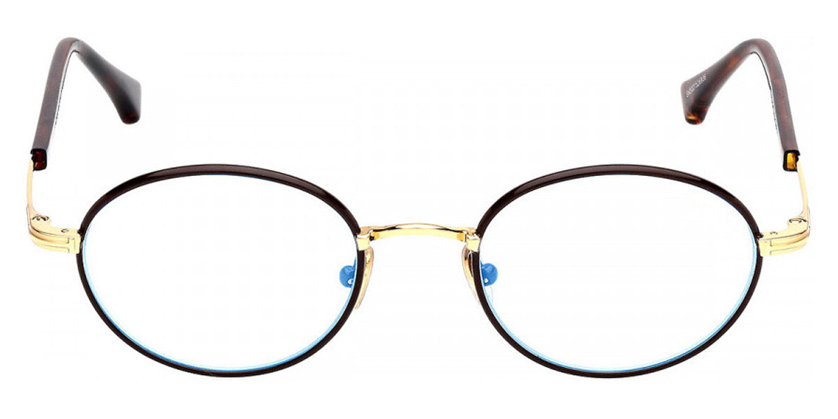 Tom Ford® FT5973-B FT5973-B 050 49 - 050 - Shiny Dark Brown / Shiny Deep Gold Eyeglasses
