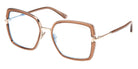 Tom Ford® FT5985-B FT5985-B 045 55 - 045 - Shiny Light Brown / Shiny Light Brown Eyeglasses