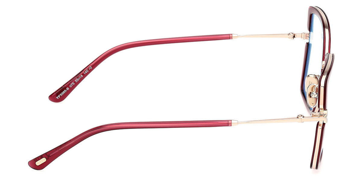 Tom Ford® FT5985-B FT5985-B 075 55 - 075 - Shiny Dark Fuxia / Shiny Dark Fuxia Eyeglasses