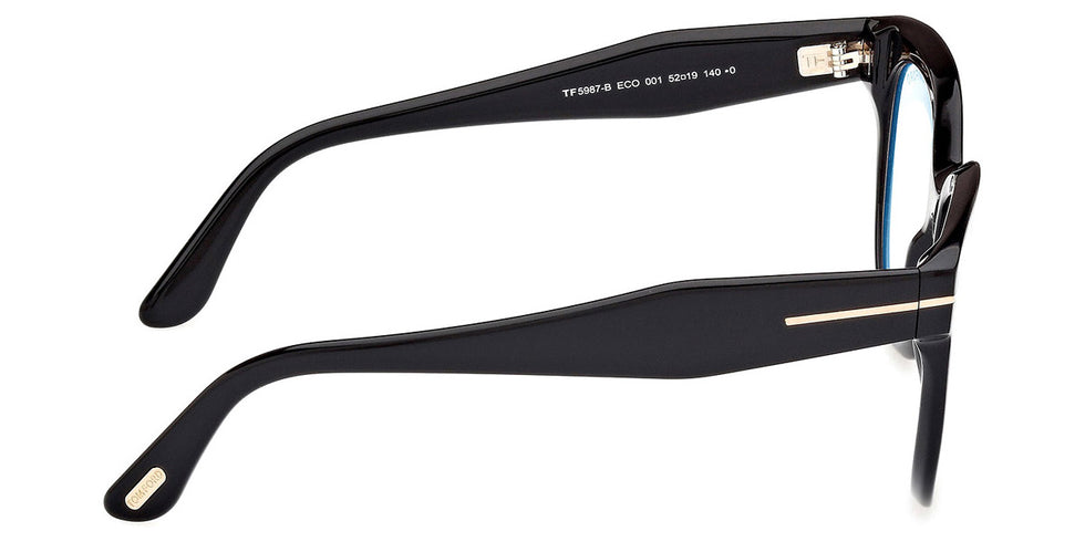 Tom Ford® FT5987-B FT5987-B 001 52 - 001 - Shiny Black / Shiny Black Eyeglasses
