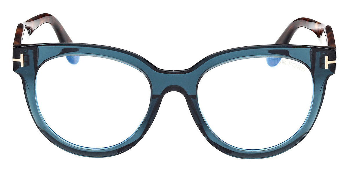 Tom Ford® FT5987-B FT5987-B 092 52 - 092 - Shiny Light Blue / Coloured Havana Eyeglasses
