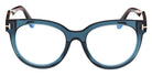 Tom Ford® FT5987-B FT5987-B 092 52 - 092 - Shiny Light Blue / Coloured Havana Eyeglasses