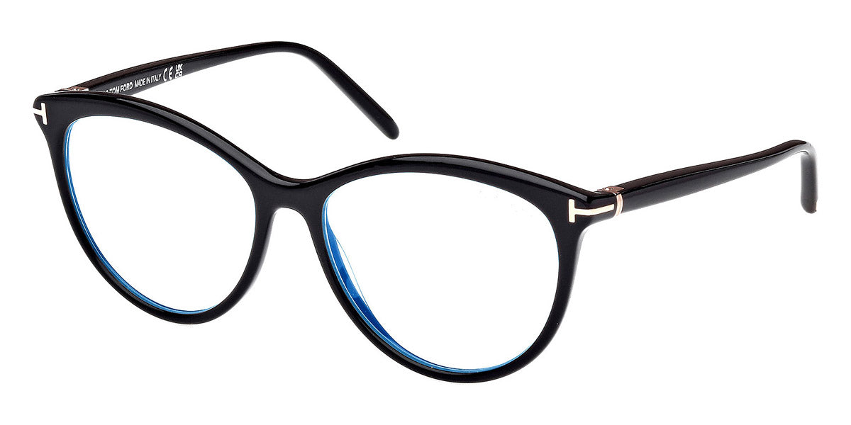 Tom Ford® FT5990-B FT5990-B 001 55 - Shiny Black / Blue Filter Sunglasses