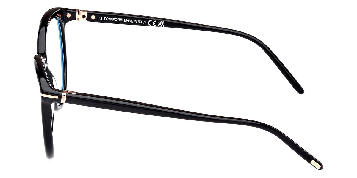 Tom Ford® FT5990-B FT5990-B 001 55 - Shiny Black / Blue Filter Sunglasses