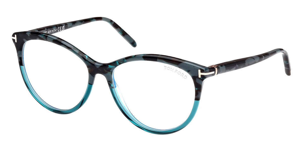 Tom Ford® FT5990-B FT5990-B 055 55 - Colored Havana / Blue Filter Sunglasses