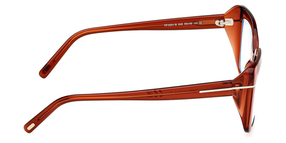 Tom Ford® FT5991-B FT5991-B 048 55 - 048 - Shiny Dark Brown / Shiny Dark Brown Eyeglasses