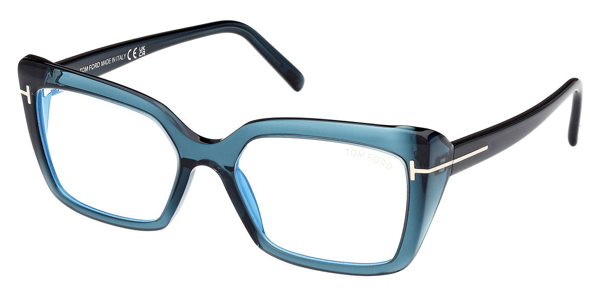 Tom Ford® FT5991-B FT5991-B 092 55 - 092 - Shiny Blue / Shiny Blue Eyeglasses