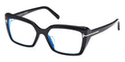 Tom Ford® FT5991-F-B FT5991-F-B 001 56 - Shiny Black / Blue Filter Sunglasses