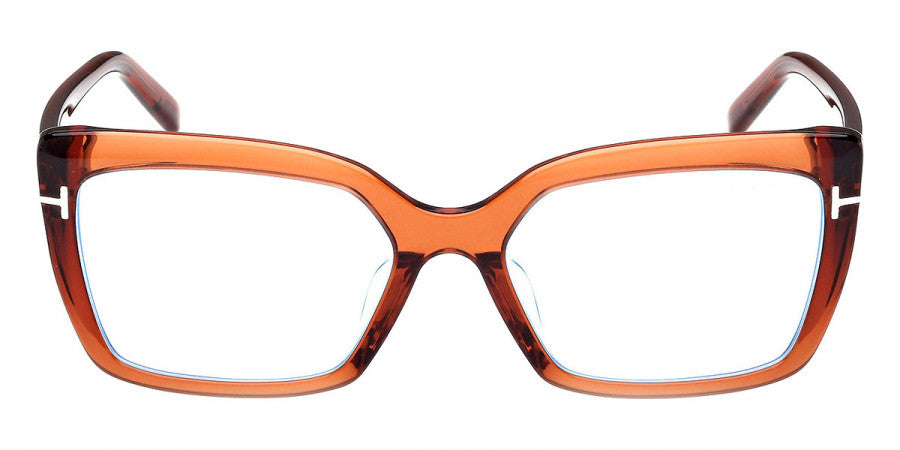 Tom Ford® FT5991-F-B FT5991-F-B 048 56 - Shiny Dark Brown / Blue Filter Sunglasses