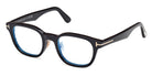Tom Ford® FT6020-D-B FT6020-D-B 001 49 - Shiny Black / Blue Filter Eyeglasses