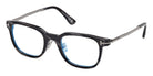 Tom Ford® FT6022-D-B FT6022-D-B 063 52 - Shiny Gunmetal/Black Horn / Blue Filter Eyeglasses