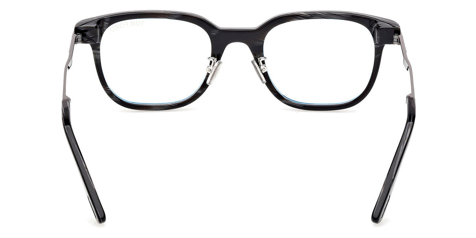 Tom Ford® FT6022-D-B FT6022-D-B 063 52 - Shiny Gunmetal/Black Horn / Blue Filter Eyeglasses