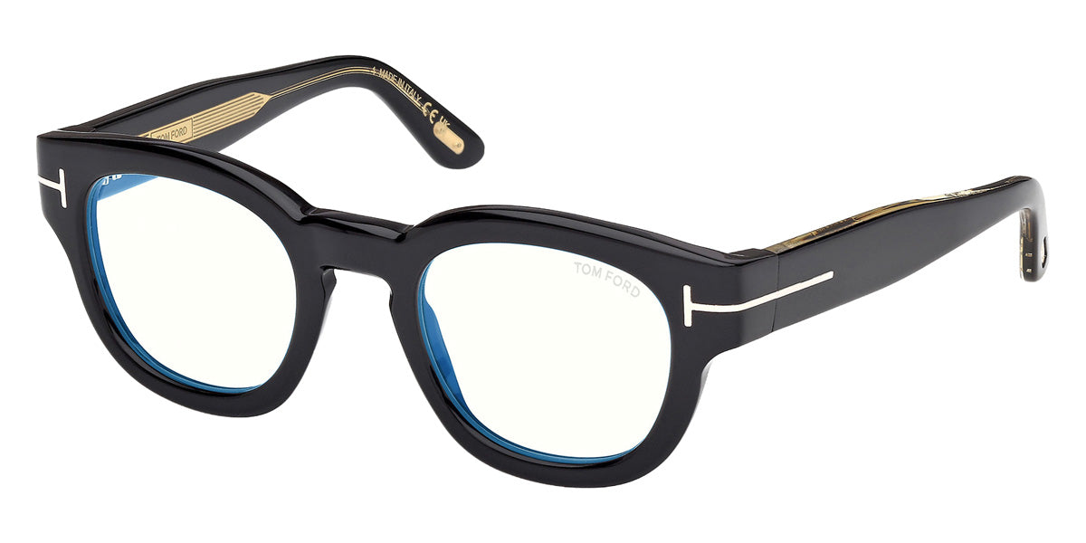Tom Ford® FT6028-B Eyeglasses FT6028-B 001 49 - 001 - Shiny Black/Shiny Black
