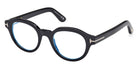 Tom Ford® FT6037-B FT6037-B 001 49 - Shiny Black / Blue Filter Eyeglasses