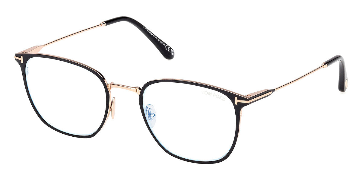 Tom Ford® FT6041-B FT6041-B 002 52 - Matte Black / Blue Filter Eyeglasses