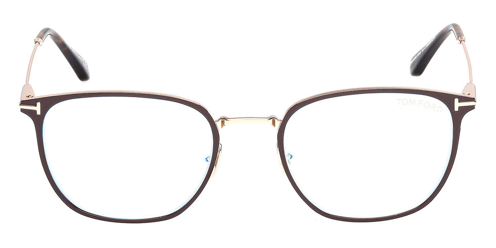 Tom Ford® FT6041-B FT6041-B 048 52 - Shiny Dark Brown / Blue Filter Eyeglasses