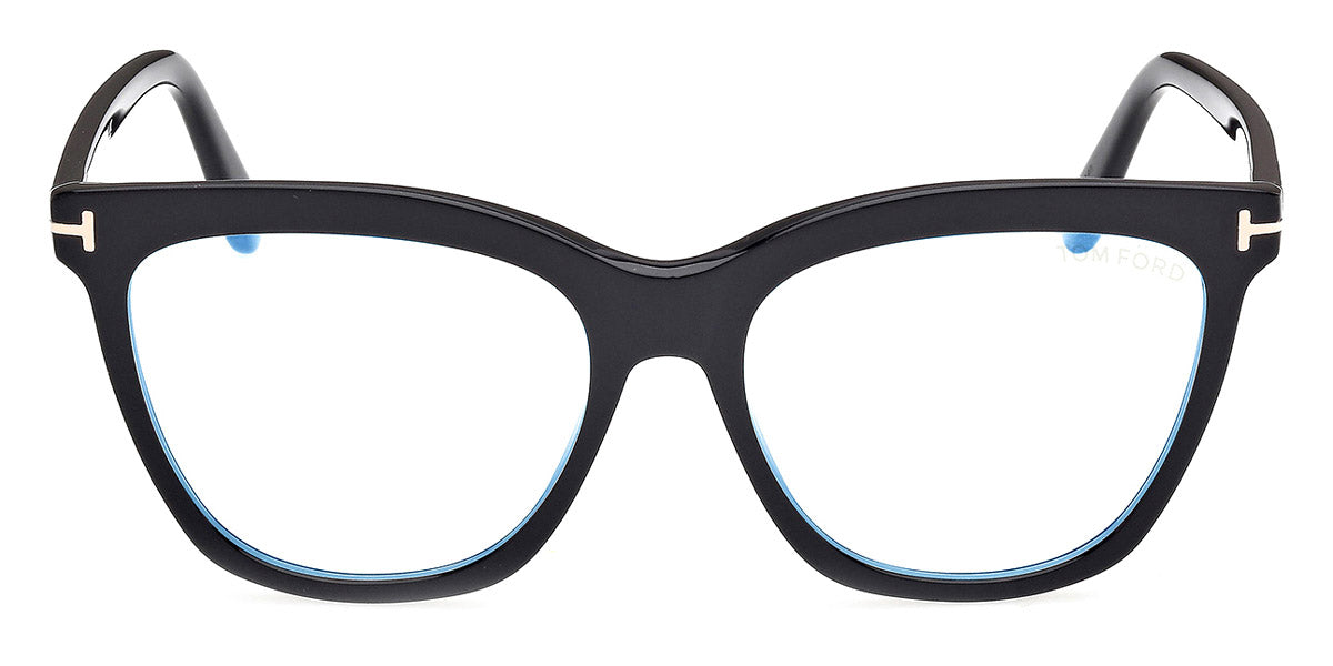 Tom Ford® FT6042-B FT6042-B 001 54 - Shiny Black / Blue Filter Eyeglasses