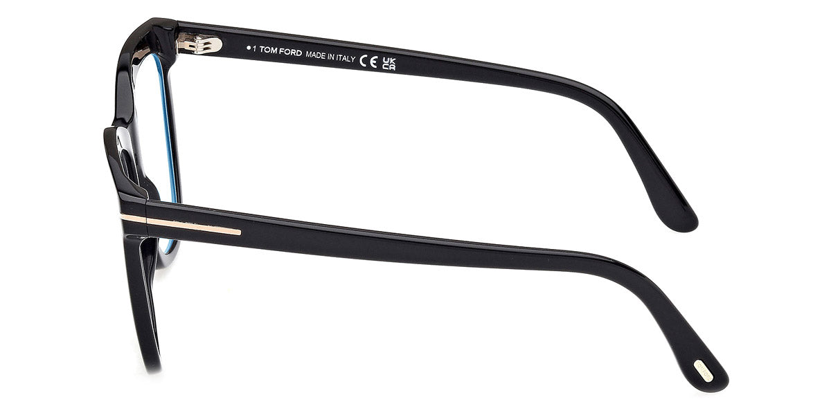 Tom Ford® FT6042-B FT6042-B 001 54 - Shiny Black / Blue Filter Eyeglasses