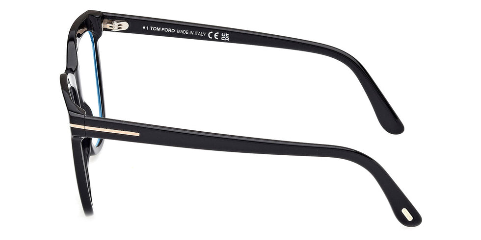 Tom Ford® FT6042-B FT6042-B 001 54 - Shiny Black / Blue Filter Eyeglasses