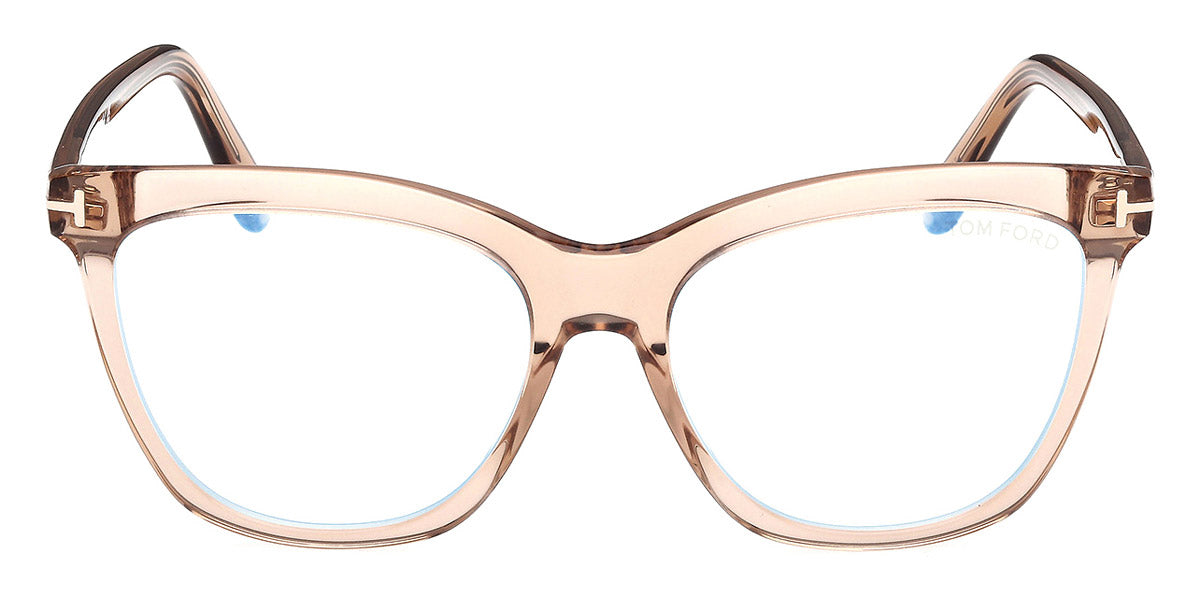 Tom Ford® FT6042-B FT6042-B 045 54 - Shiny Light Brown / Blue Filter Eyeglasses