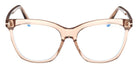 Tom Ford® FT6042-B FT6042-B 045 54 - Shiny Light Brown / Blue Filter Eyeglasses