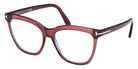 Tom Ford® FT6042-B FT6042-B 069 54 - Shiny Bordeaux / Blue Filter Eyeglasses