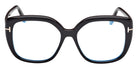Tom Ford® FT6043-B FT6043-B 001 53 - Shiny Black / Blue Filter Eyeglasses