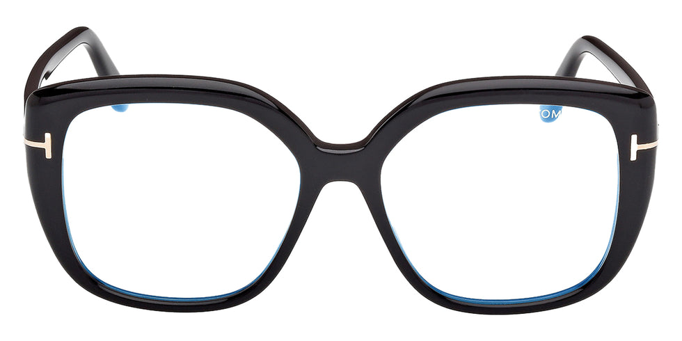 Tom Ford® FT6043-B FT6043-B 001 53 - Shiny Black / Blue Filter Eyeglasses