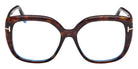 Tom Ford® FT6043-B FT6043-B 052 53 - Dark Havana / Blue Filter Eyeglasses