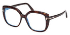 Tom Ford® FT6043-B FT6043-B 052 53 - Dark Havana / Blue Filter Eyeglasses