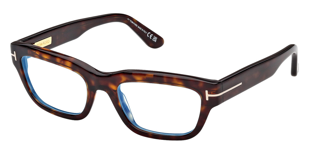 Tom Ford® FT6045-B FT6045-B 052 52 - Dark Havana / Blue Filter Eyeglasses