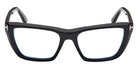 Tom Ford® FT6047-B FT6047-B 001 54 - Shiny Black / Blue Filter Eyeglasses
