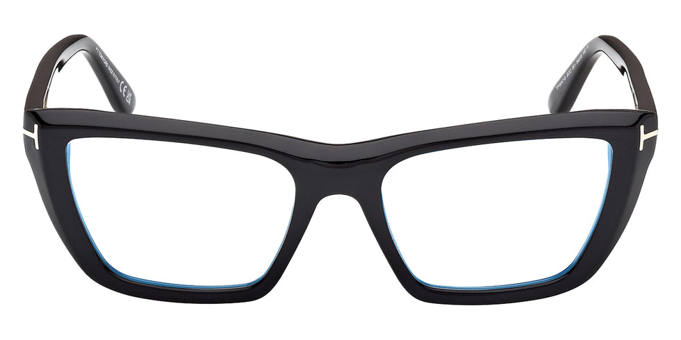 Tom Ford® FT6047-B FT6047-B 001 54 - Shiny Black / Blue Filter Eyeglasses