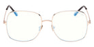 Tom Ford® FT6048-B FT6048-B 028 59 - Shiny Rose Gold / Blue Filter Eyeglasses