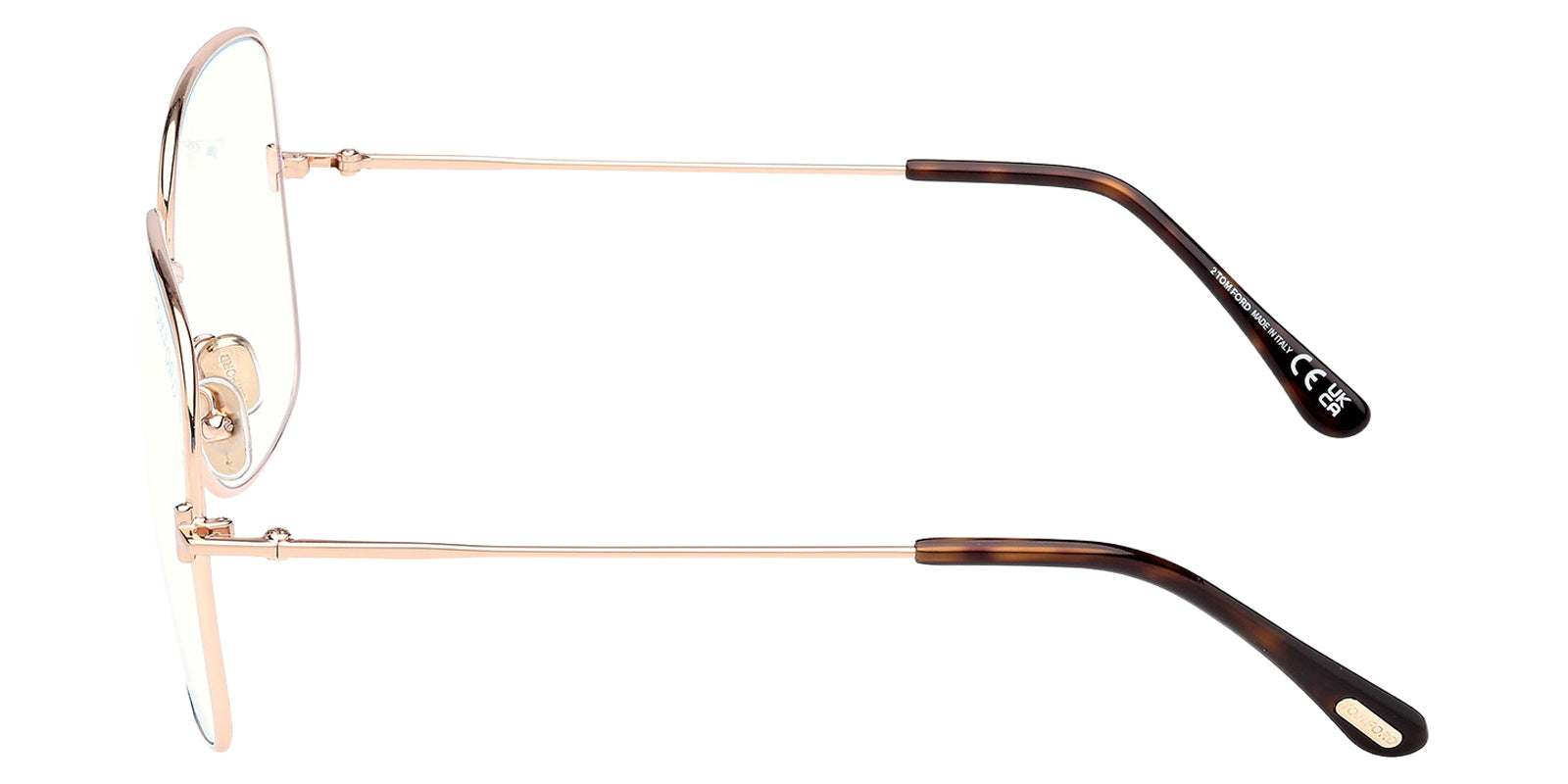 Tom Ford® FT6048-B FT6048-B 028 59 - Shiny Rose Gold / Blue Filter Eyeglasses