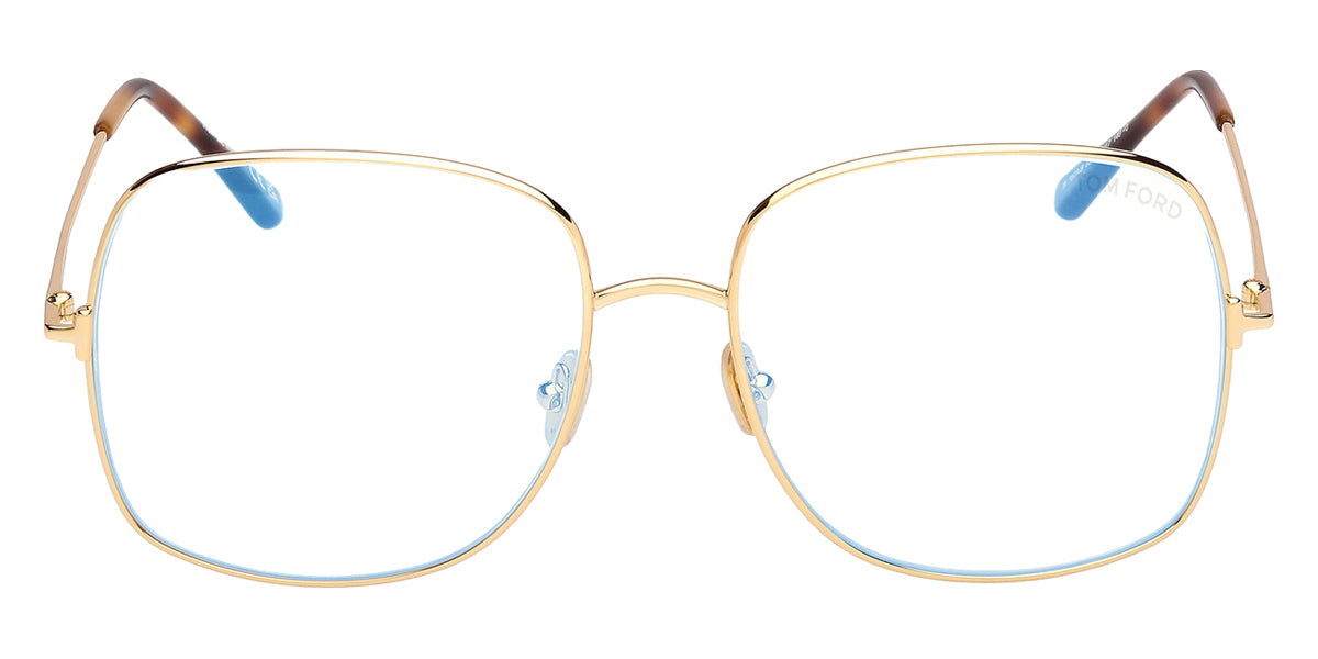 Tom Ford® FT6048-B FT6048-B 030 59 - Shiny Deep Gold / Blue Filter Eyeglasses