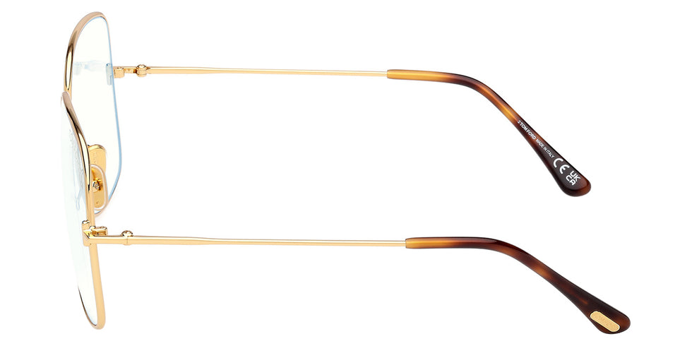 Tom Ford® FT6048-B FT6048-B 030 59 - Shiny Deep Gold / Blue Filter Eyeglasses