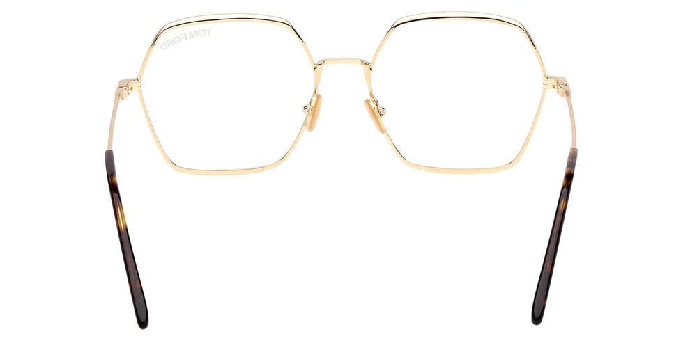 Tom Ford® FT6050-B FT6050-B 030 56 - Shiny Deep Gold / Blue Filter Eyeglasses